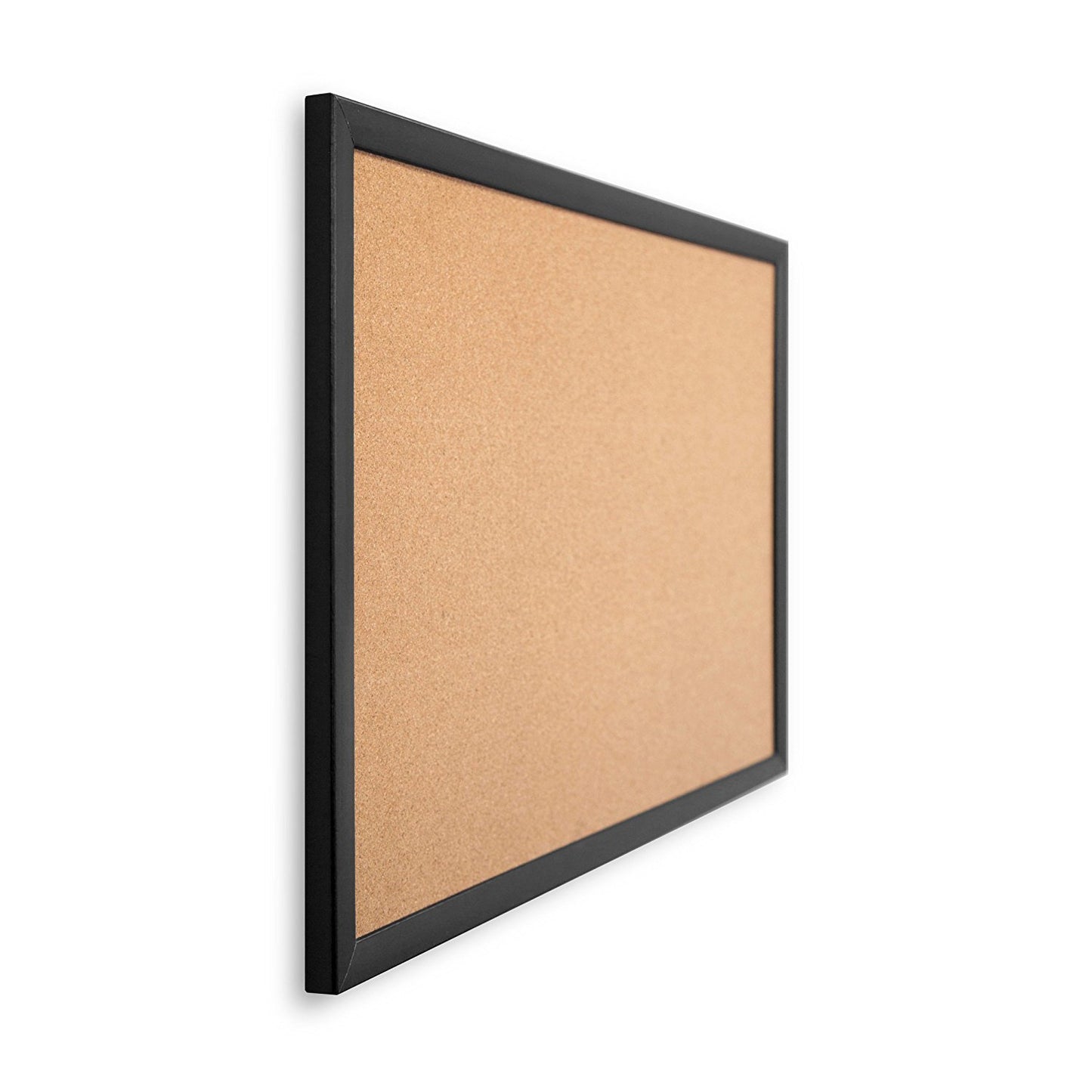 UBrands Cork Bulletin Board 23 X 17 Inches Black Wood Frame