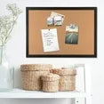 UBrands Cork Bulletin Board 23 X 17 Inches Black Wood Frame