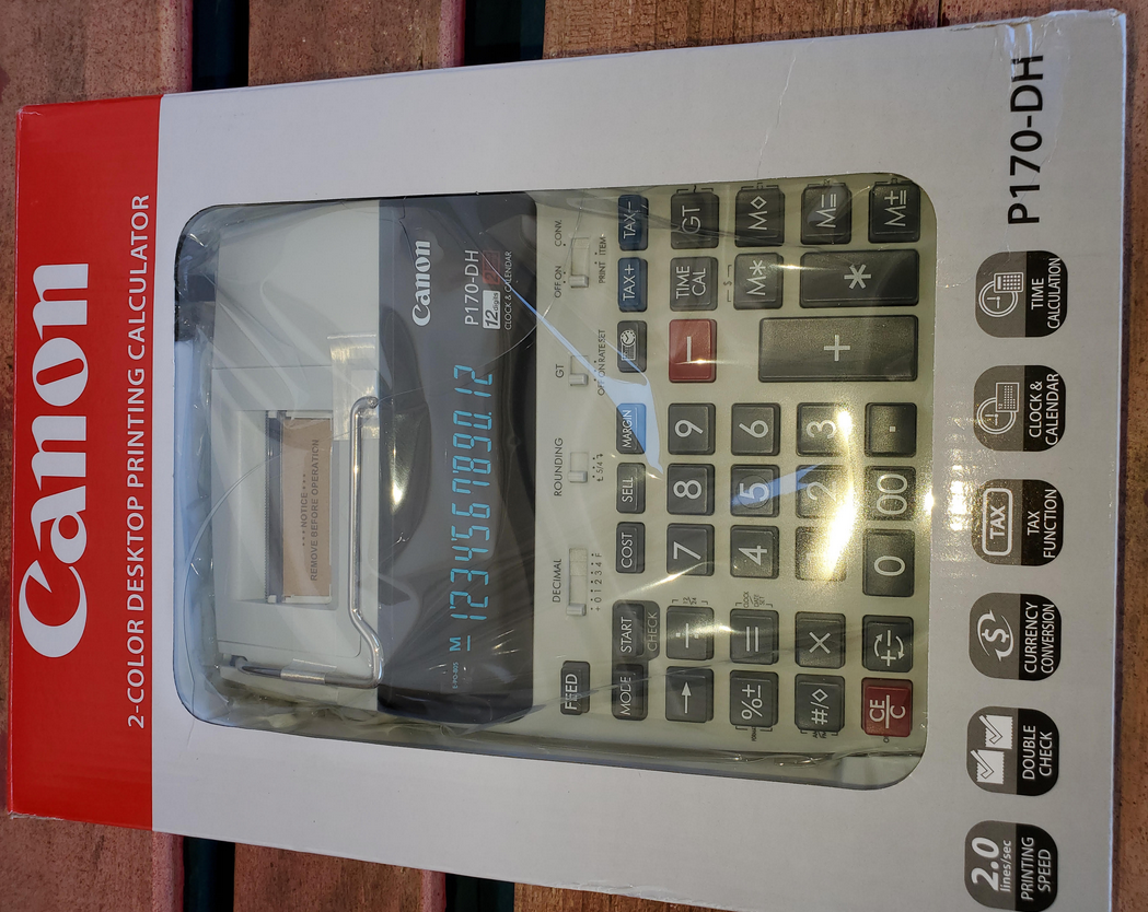 Canon P170-DH-3 Printing Calculator (Damaged Box)