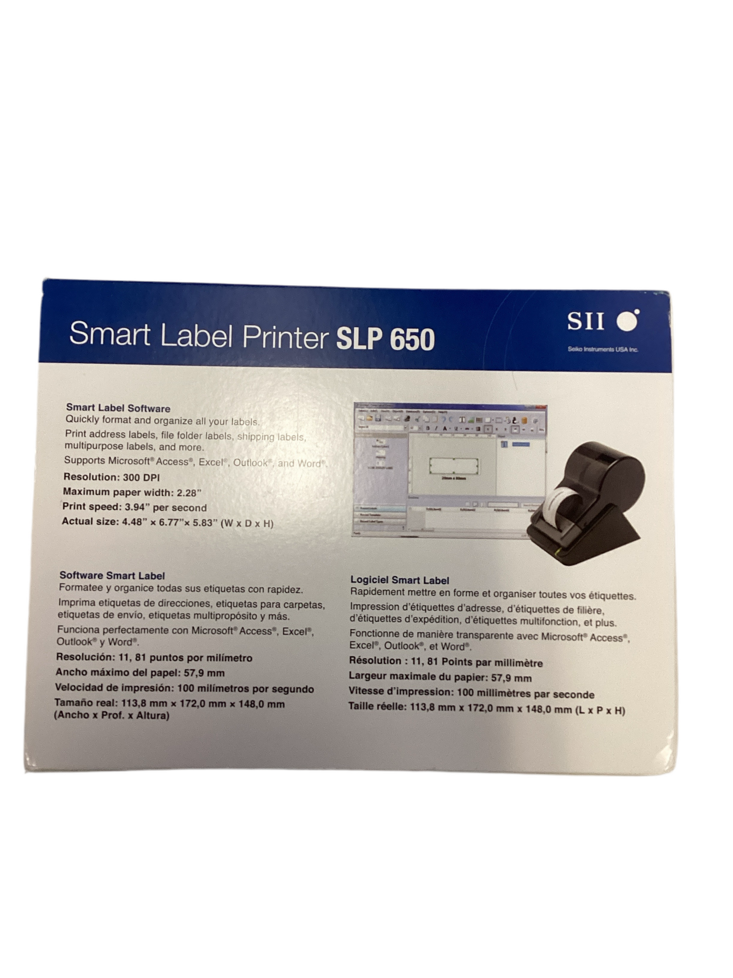 Seiko Smart Label Printer 650, 2.28” Labels