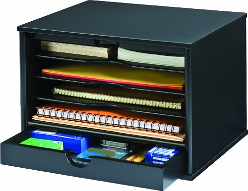 Staedtler Victor Desktop Organizer, 9 3/4" X 14" X 10 3/4", Midnight Black