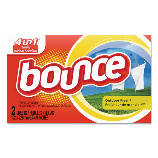 Bounce Fabric Softener Sheets, Outdoor Fresh Scent, 2 sheets per box, 156 boxes per case: