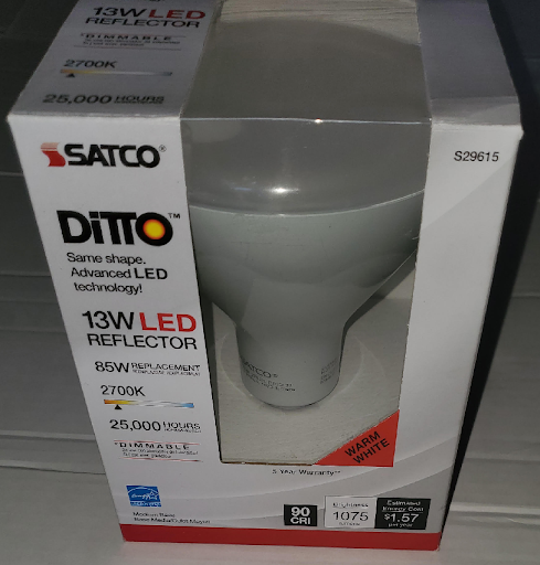 Satco Ditto Reflector Bulb S29615 -  13W BR40 LED 2700K