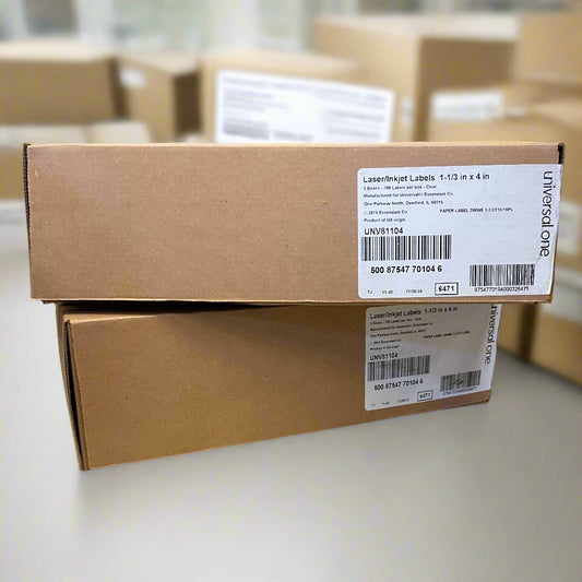 Universal Laser/Inkjet Labels 1-1/3in x 4in | 700 Labels/box