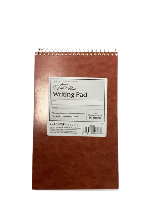 Gold Fibre Retro Writing Pad