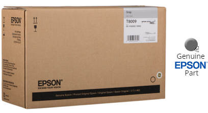 Epson Singlepack Gray T800900 UltraChrome PRO Ink Cartridge (700 mL)