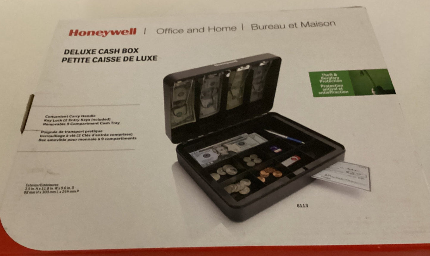 Honeywell 6113 Deluxe Steel Cash Box