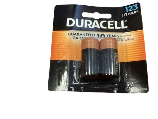 Duracell DL123AB2B Ultra High Power Lithium Battery, 123, 3V, 2/Pack