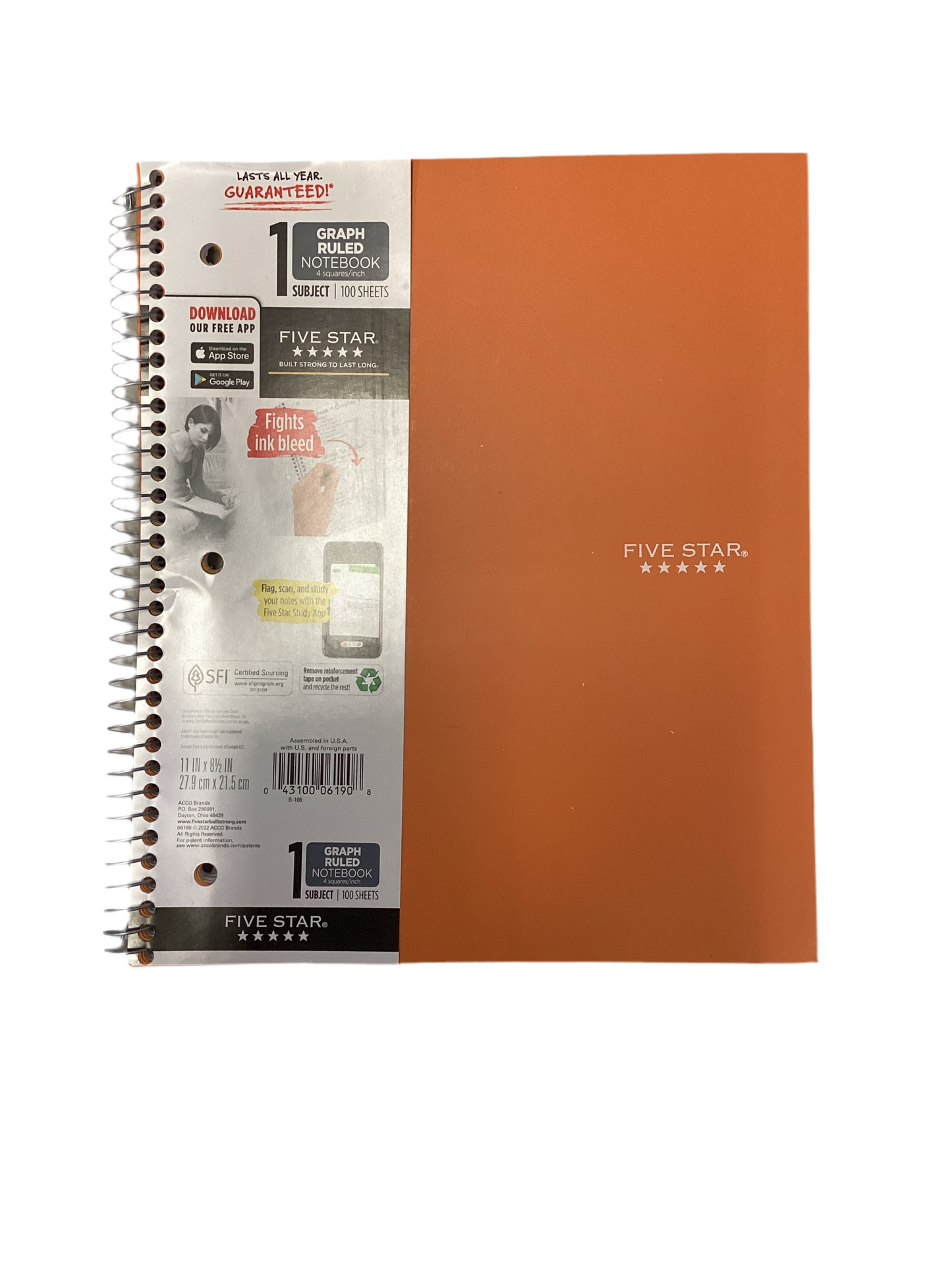 Five Star Wirebound Notebooks /Graph Ruled Notebook