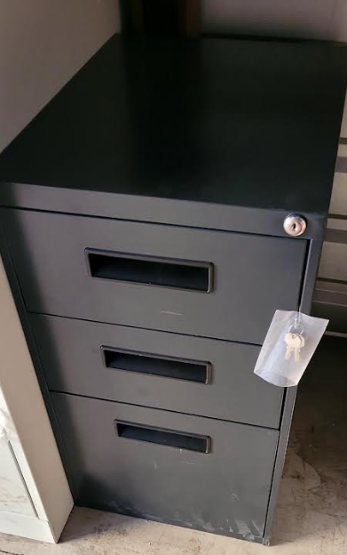 3-Drawer Dark Grey File Cabinet - Open Box - Local Pickup Only