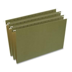 Universal Hanging File Folders, Legal Size, 1/5-Cut Tabs, Standard Green 1 (50/Carton)