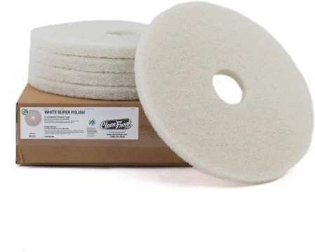 Americo Polishing Pads - 13" Diameter, White PK5