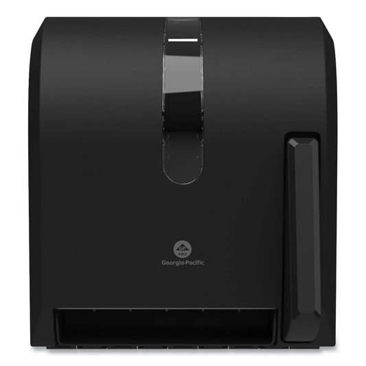 Georgia-Pacific Professional 54338A Hygienic Push-Paddle Towel Dispenser - Black