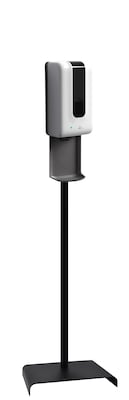 Alpine GN1 Automatic Hand Sanitizer Dispenser with Floor Stand and Tray, Gray/White