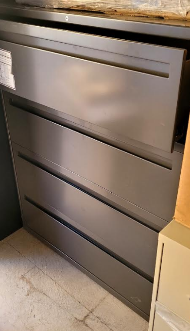 Top Large 36" Metal Grey 3‑Drawer File Cabinet - Open Box - Local Pickup Only