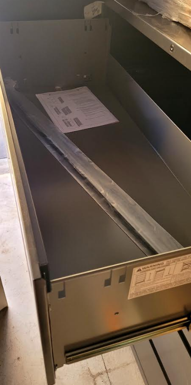 Top Large 36" Metal Grey 3‑Drawer File Cabinet - Open Box - Local Pickup Only