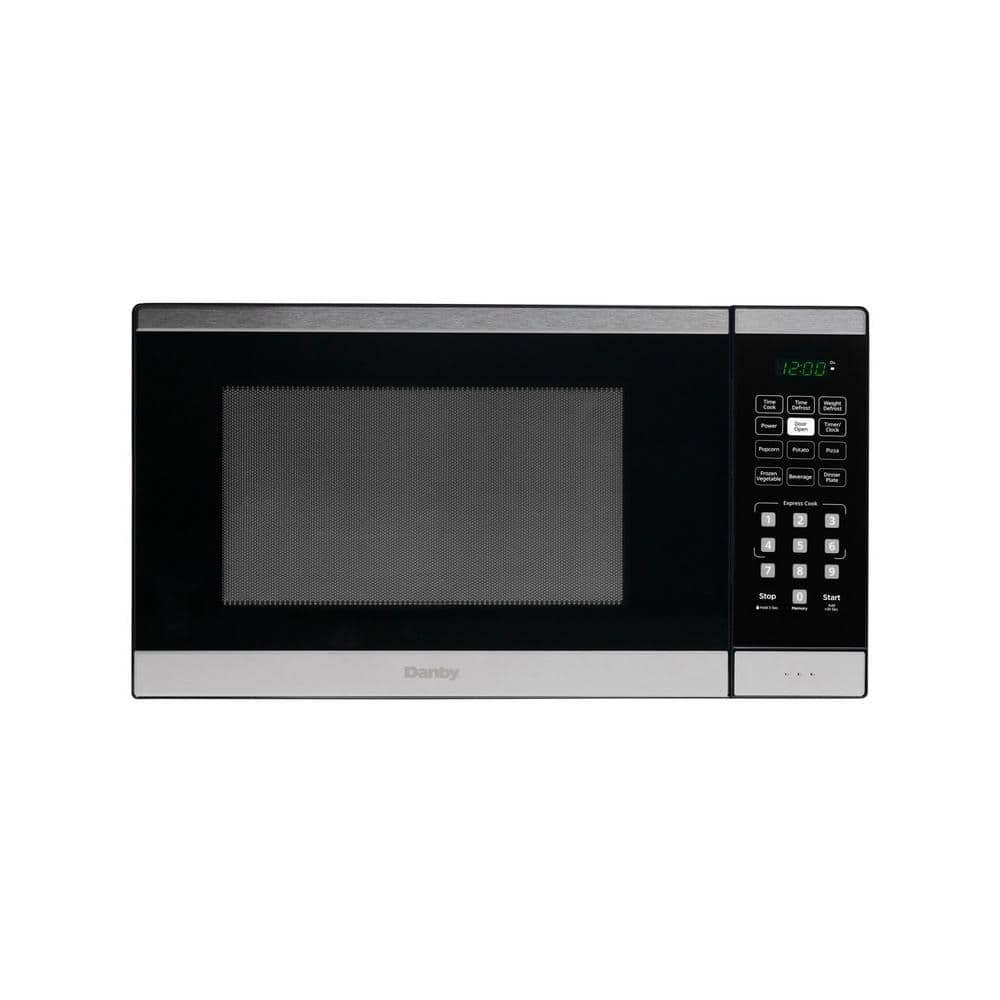 Danby 1.1 Cu. Ft. Countertop Microwave in Black and Stainless Steel (DBMW1126BBS) - Local Pickup Only