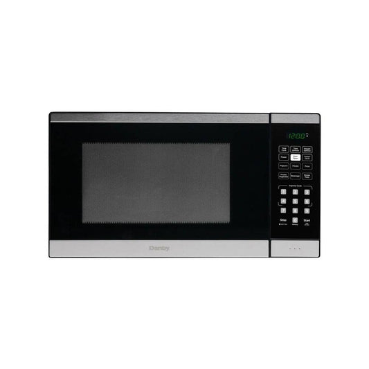 Danby 1.1 Cu. Ft. Countertop Microwave in Black and Stainless Steel (DBMW1126BBS) - Local Pickup Only
