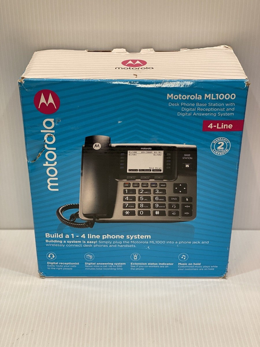Motorola ML 1000 4-line Desk Phone Base Station with Receptionist and Digitial Answering Center