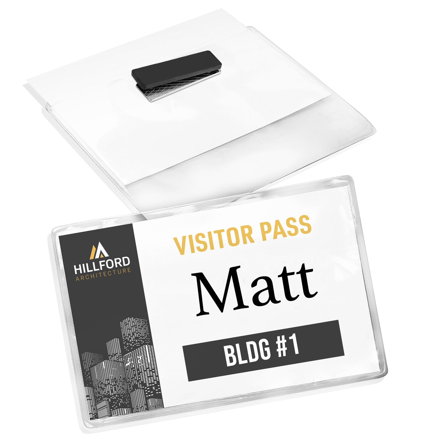 Avery Customizable Name Badges with Magnets, Rectangle, 8780, 3" X 4", White, Pack of 24