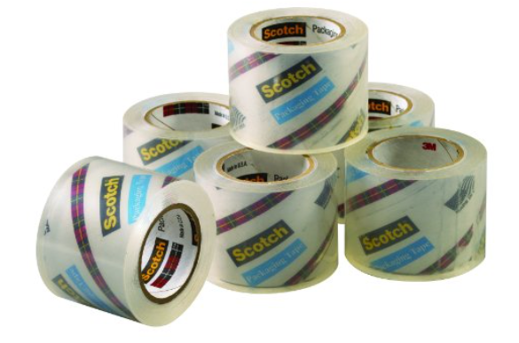 Scotch Sure Start Packaging Tape, No Color, 6PK