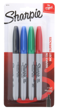 Sharpie Permanent Marker Set, 4pk