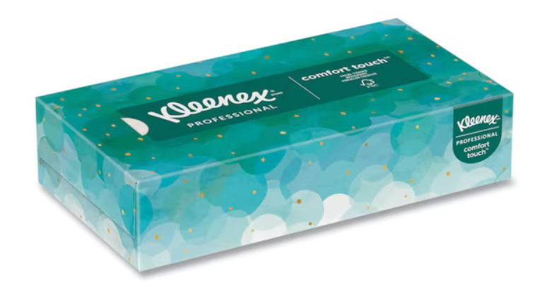 Kleenex 2 Ply Facial Tissue, 100 Sheets