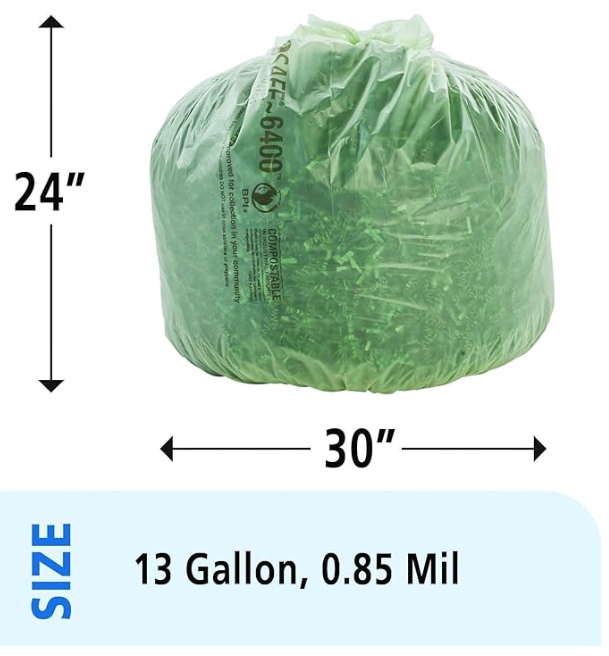 Stout 13 Gal Trash Bags/ 45 bags; 3pk Green.