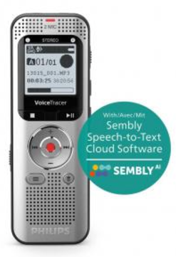 Philips DVT2015 8GB Digital Voice Tracer with SemblyAI Voucher 33674J