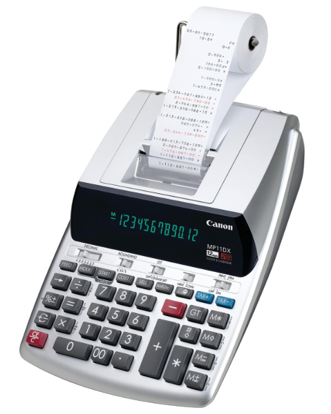 Canon Mp11dx-2 Printing Calculator, Black/red Print