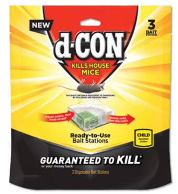 d-CON 3 Bait Station/bag, 6PK