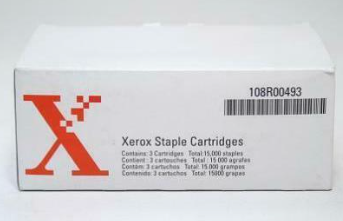 Xerox 108R00493 - Box of 3 - STAPLE CARTRIDGES - (15,000 Staples)