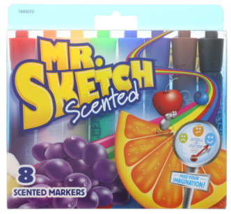 Mr. Sketch Scented Watercolor Marker, Broad Chisel Tip, Assorted Colors, 8/set ( SAN1905070 )