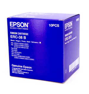 Genuine Epson Black Print Ribbon (ERC-38B), 10 Ribbons