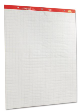 Universal UNV35602 50-Sheet 27 in. X 34 in. Easel Pads/Flip Charts - White (2/Carton)