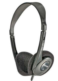 Maxell HP-100 Wired Stereo on-Ear Headphones, Black