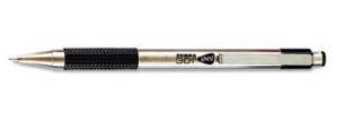 Zebra G-301 Gel Pen, Retractable, Medium 0.7 Mm, Black Ink, Stainless Steel/black Barrel ( ZEB41311 )