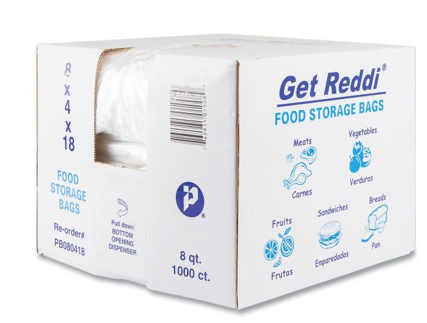 8 Qt. Clear Get Reddi Food and Poly Bag (1000/Carton)