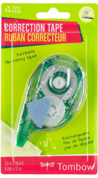 Tombow Mono Refillable Correction Tape, 1/6" X 472"