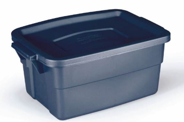 Rubbermaid Roughneck 3 Gal. Storage Tote W/ Lid Dark Indigo 4 Pack