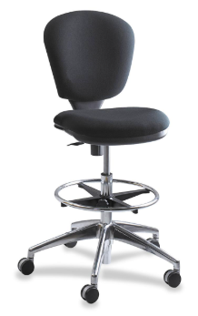 Safco 3442BL Metro Extended Height Swivel/Tilt Chair, 22-33' Seat Height, Black/Fabric