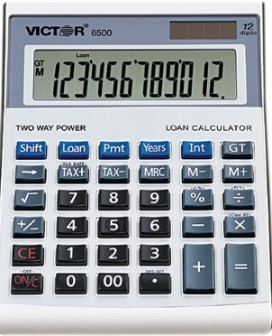 Victor 6500 Executive Desktop Loan Calculator, 12-digit LCD ( VCT6500 )