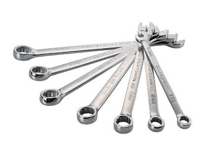 Craftsman CMMT12063L Metric Long Panel Combination Wrench Set - Gunmetal Chrome (7-Piece)