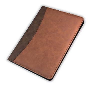 Samsill Two-Tone Padfolio-Spine Accent 10 3/5w X 14 1/4h Tan/Brown