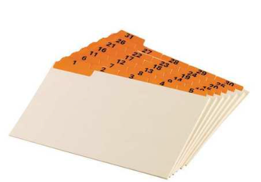 Oxford Manila Index Card Guides with Laminated Tabs, Manila, 31/set