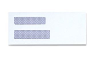 UNV35218 0.625 in. No.8 Double Window Business Envelope, White