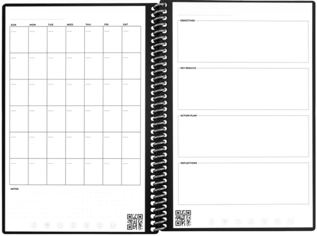 Rocketbook Fusion Digital Reusable Spiral Notebook Gray Executive Size Eco-Friendly (6 X 8.8 )