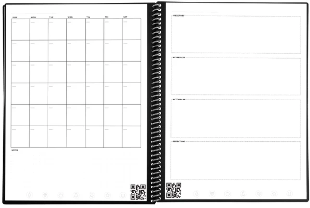 Rocketbook Fusion Digital Reusable Spiral Notebook Gray Executive Size Eco-Friendly (6 X 8.8 )