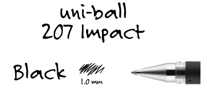 Uniball Gel Impact RT Rollerball Pen Refills, Black, 2PK