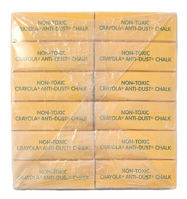 Crayola Nontoxic Anti-Dust Chalk (12 Sticks/Box/Bulk 12pk)